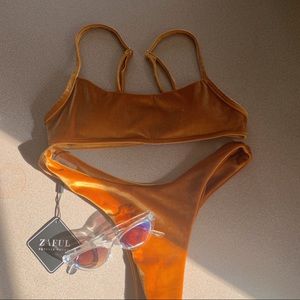 Velvet golden bikini